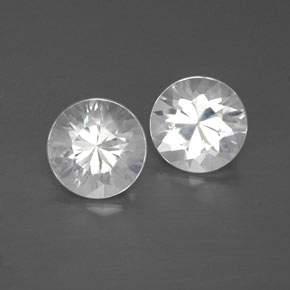 White Zircon Gem - 1.2ct Diamond-Cut (ID: 358633)