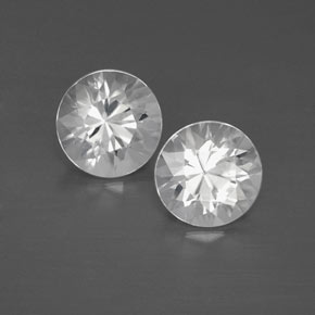 2.40 ctw White Zircon Stones, Natural Zircon in Diamond-Cut Shape for Sale