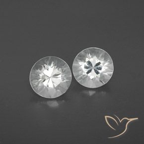 2.51ctw Natural White Zircon, Round, VVS-VS