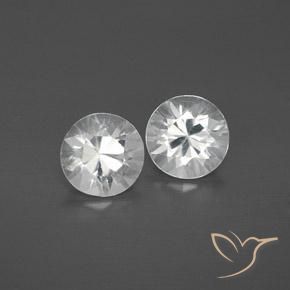 2.46ctw Natural White Zircon, Round, VVS