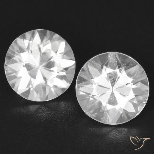 Blanc Zircon gemme - 1.2ct Diamant de coupe (ID: 358651)
