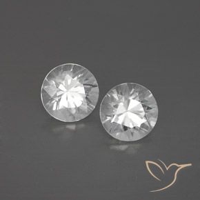 2.52 ctw White Zircon Stones, Natural Zircon in Diamond-Cut Shape for Sale