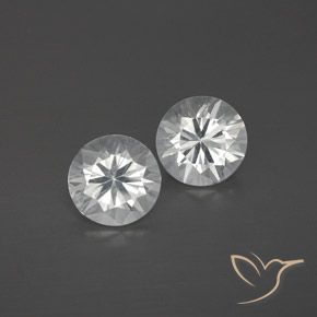 2.37ctw Natural White Zircon, Round, VVS-VS