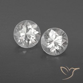 2.26 ctw White Zircon Stones, Natural Zircon in Diamond-Cut Shape for Sale