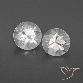 2.51 ctw White Zircon Stones, Natural Zircon in Diamond-Cut Shape for Sale