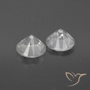 Zircon Gemstones in 6 mm (calibrated) Size for Sale, Zircon Stones in White Color