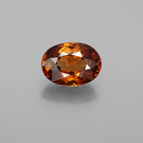 2.03 ct Orange Zircon Gemstone, Zircon Gem in Oval Facet Shape for Sale.