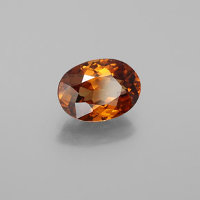 2.03 ct Orange Zircon Stone, Natural Zircon in Oval Facet Shape for Sale