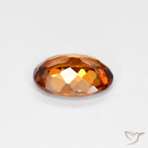 Zircon Gemstone in 8 x 6 mm (calibrated) Size for Sale, Zircon Stone in Earth Orange Color