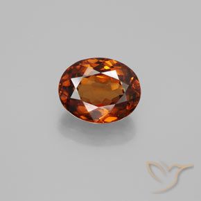 2.22ct Natural Deep Orange Zircon, Oval, VVS