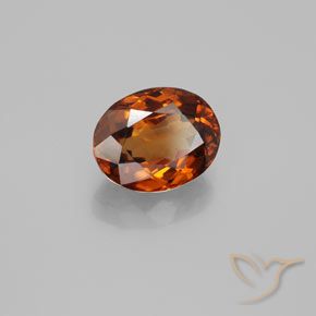 2.22 ct Orange Zircon Stone, Natural Zircon in Oval Facet Shape for Sale