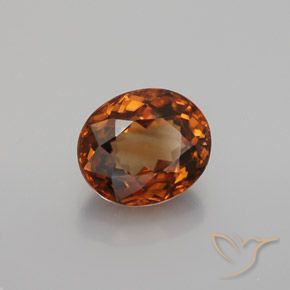 2.21 ct Orange Zircon Stone, Natural Zircon in Oval Facet Shape for Sale