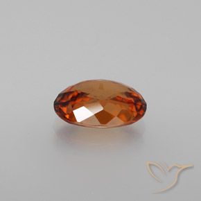 Zircon Gemstone in 8 x 6 mm (calibrated) Size for Sale, Zircon Stone in Deep Orange Color