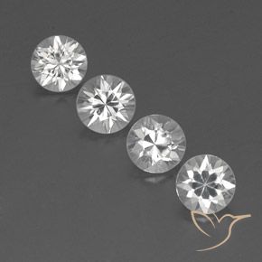 4.64 ct White Zircon, 6 mm Diamond Cut From Cambodia, Photo A