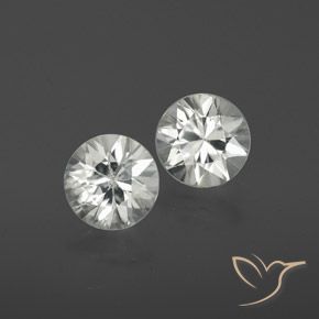 2.23 ctw White Zircon Stones, Natural Zircon in Diamond-Cut Shape for Sale