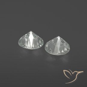 Zircon Gemstones in 6 mm (calibrated) Size for Sale, Zircon Stones in White Color