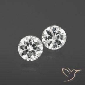 2.15ctw Natural White Zircon, Round, VS