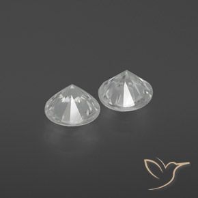 Zircon Gemstones in 6 mm (calibrated) Size for Sale, Zircon Stones in White Color
