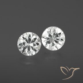 2.12 ct White Zircon, 5.9 mm Diamond Cut From Cambodia, Photo A
