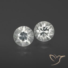 2.38ctw Natural White Zircon, Round, VVS-VS