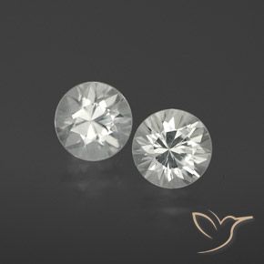 2.38 ctw White Zircon Stones, Natural Zircon in Diamond-Cut Shape for Sale
