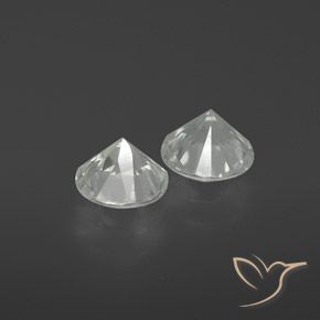 Zircon Gemstones in 6 mm (calibrated) Size for Sale, Zircon Stones in White Color