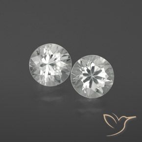 2.47 ctw White Zircon Stones, Natural Zircon in Diamond-Cut Shape for Sale