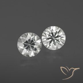 2.13ctw Natural White Zircon, Round, VS