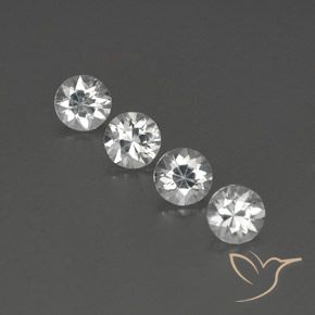 4.60ctw Natural Clear White Zircon, Round, VVS-VS
