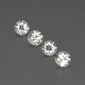 أبيض شفاف زركون حجر كريم - 1.2ct قص ألماس (ID: 358967)