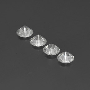 Zircon Gemstones in 6 mm (calibrated) Size for Sale, Zircon Stones in White Color