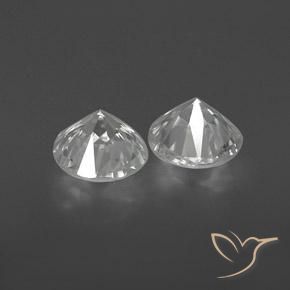 Zircon Gemstones in 6 mm (calibrated) Size for Sale, Zircon Stones in White Color