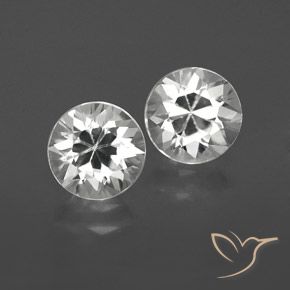 2.24ctw Natural White Zircon, Round, VVS-VS