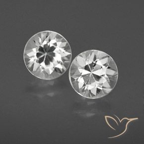 2.24 ctw White Zircon Stones, Natural Zircon in Diamond-Cut Shape for Sale