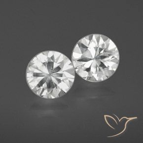 2.33ctw Natural White Zircon, Round, VS