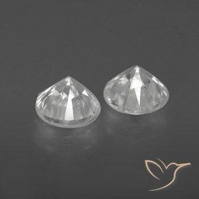 Zircon Gemstones in 6 mm (calibrated) Size for Sale, Zircon Stones in White Color