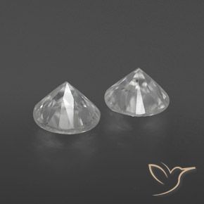 Zircon Gemstones in 6 mm (calibrated) Size for Sale, Zircon Stones in White Color