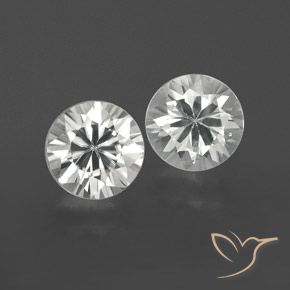 2.23ctw Natural White Zircon, Round, VVS-VS