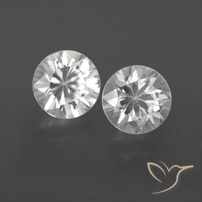 2.23 ctw White Zircon Stones, Natural Zircon in Diamond-Cut Shape for Sale