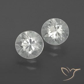 2.15 ctw White Zircon Stones, Natural Zircon in Diamond-Cut Shape for Sale