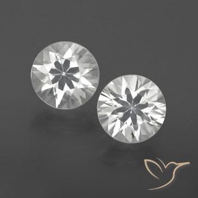 2.36ctw Natural White Zircon, Round, VVS-VS