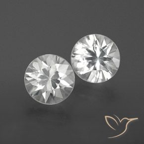 2.36 ctw White Zircon Stones, Natural Zircon in Diamond-Cut Shape for Sale