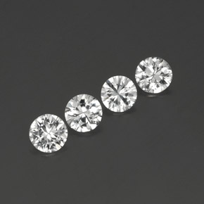 أبيض شفاف زركون حجر كريم - 1.1ct قص ألماس (ID: 359118)
