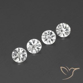4.21ctw Natural Clear White Zircon, Round, VS