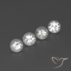 4.75ctw Natural Clear White Zircon, Round, VVS-VS
