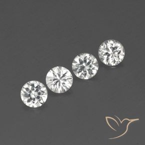 4.41ctw Natural Clear White Zircon, Round, VS