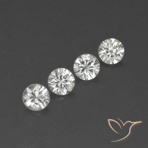 4.63ctw Natural Clear White Zircon, Round, VVS-VS