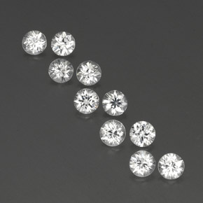 4.09 ct White Zircon Gemstone, Zircon Gem in Diamond-Cut Shape for Sale.