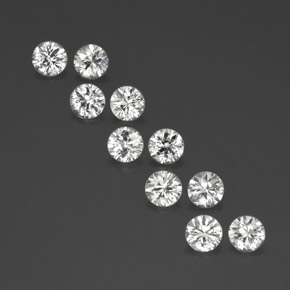3.72 ct White Zircon Gemstone, Zircon Gem in Diamond-Cut Shape for Sale.