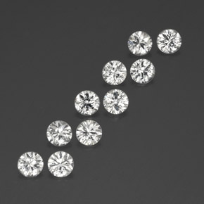 3.72 ct White Zircon Stone, Natural Zircon in Diamond-Cut Shape for Sale